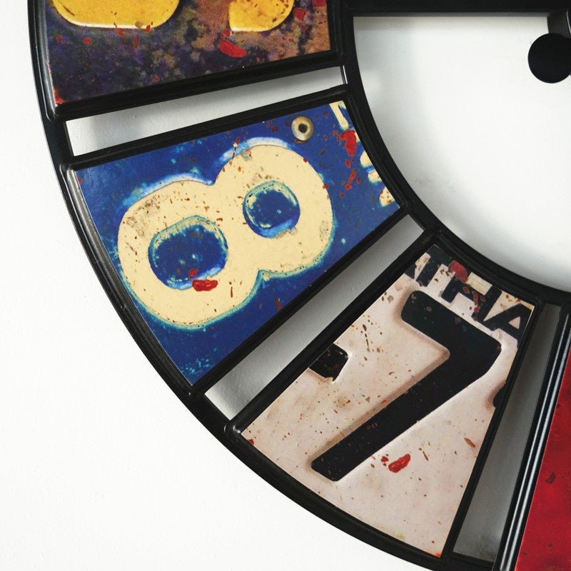 horloge-creative-couleur-vintage-ronde