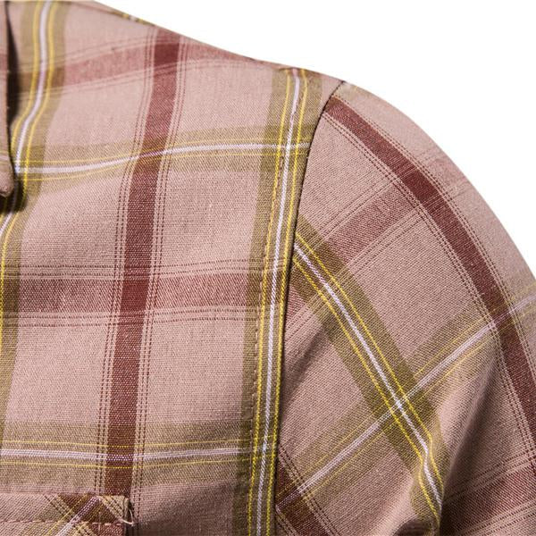 Vintage Mode kariertes Langarmshirt