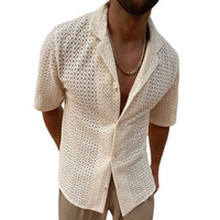 chemise-tricot-manches-courtes-revers-creux-vintage