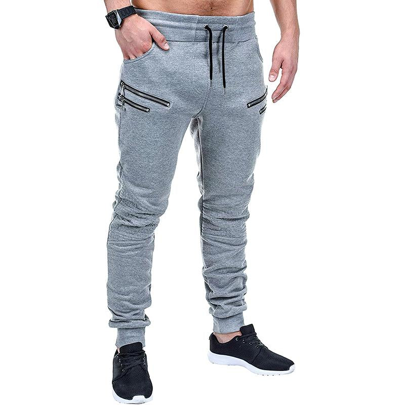 pantalon-decoratif-fermeture-eclair-couleur-unie-vintage