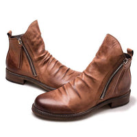 botte-vintage-en-cuir-marron