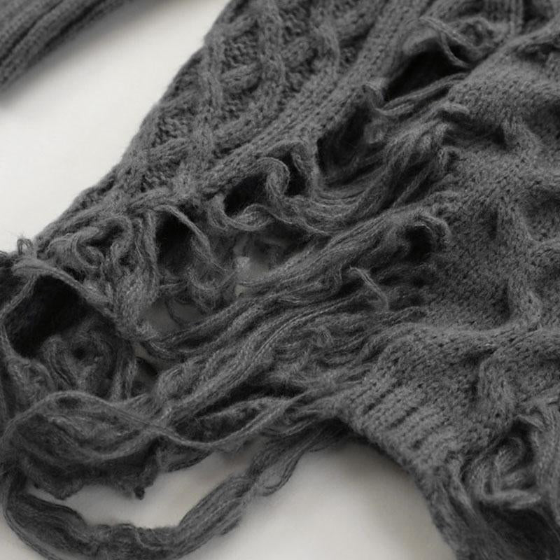 Vintage-Chic-Pullover mit Rundhalsausschnitt und Zopfmuster