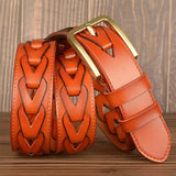 ceinture-cuir-vintage-tissu-vache