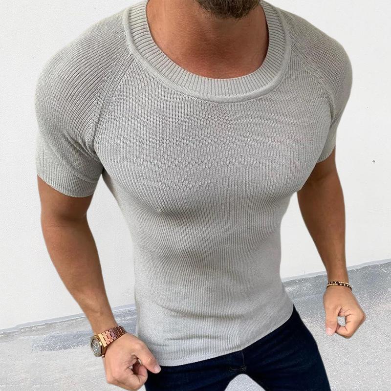 pull-manches-courtes-coupe-ajustee-vintage