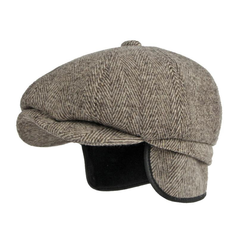 beret-cache-oreilles-chaud-laine-vintage