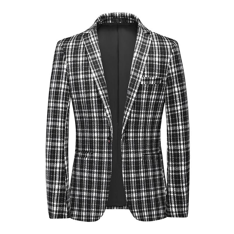 Karierter lässiger Vintage-Blazer für Herren