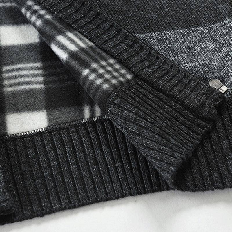 veste-tricot-cardigan-col-montant-blocs-couleurs-vintage