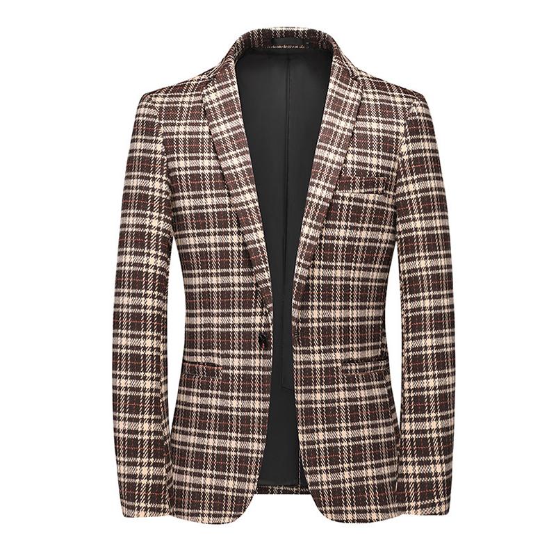 Karierter lässiger Vintage-Blazer für Herren