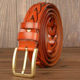 ceinture-cuir-vintage-tissu-vache