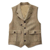 gilet-poche-rabat-col-revers-simple-vintage