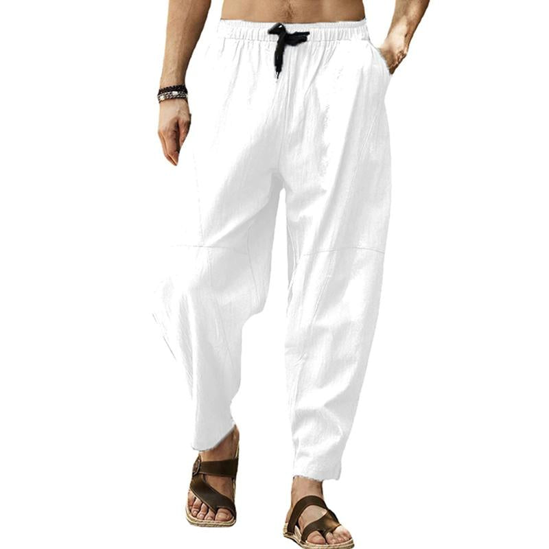 pantalon-ample-cordon-serrage-coton-lin-vintage