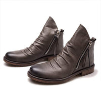 botte-vintage-en-cuir-marron