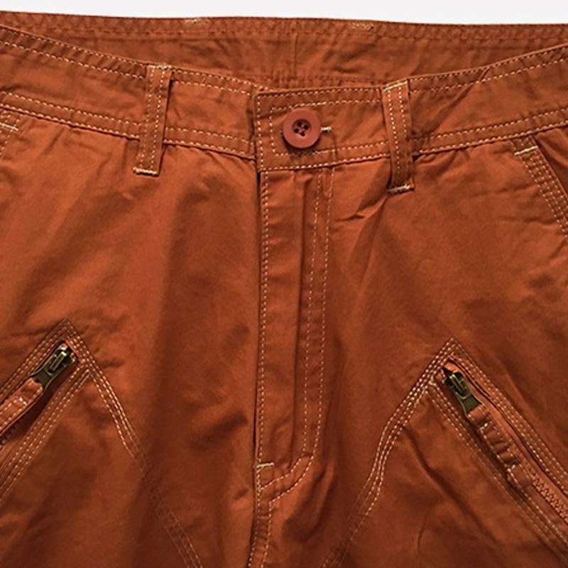 Einfarbige Vintage-Cargoshorts für Herren