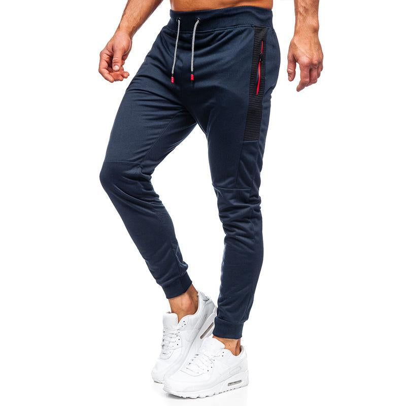 pantalon-decontracte-coutures-couleur-unie-vintage