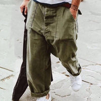 pantalon-cargo-vintage-couleur-unie-hommes