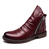 botte-vintage-en-cuir-marron