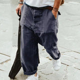 pantalon-cargo-vintage-couleur-unie-hommes