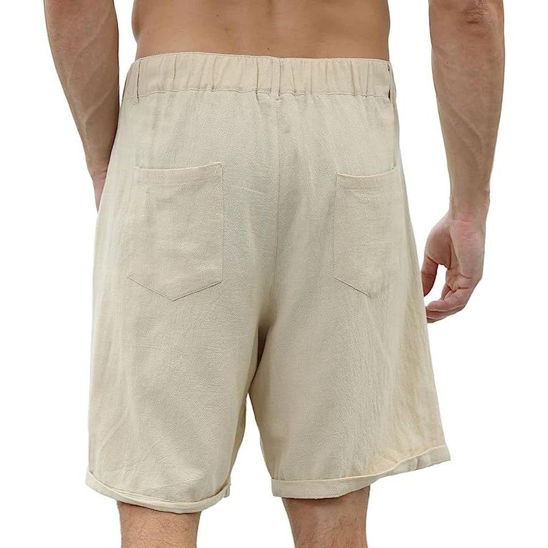 short-plage-vintage-simple-couleur-unie-hommes