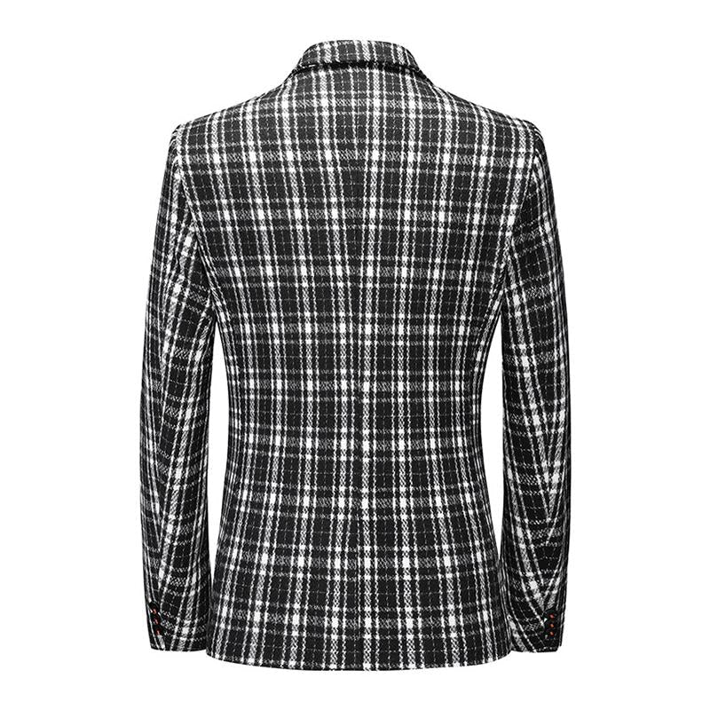 Karierter lässiger Vintage-Blazer für Herren