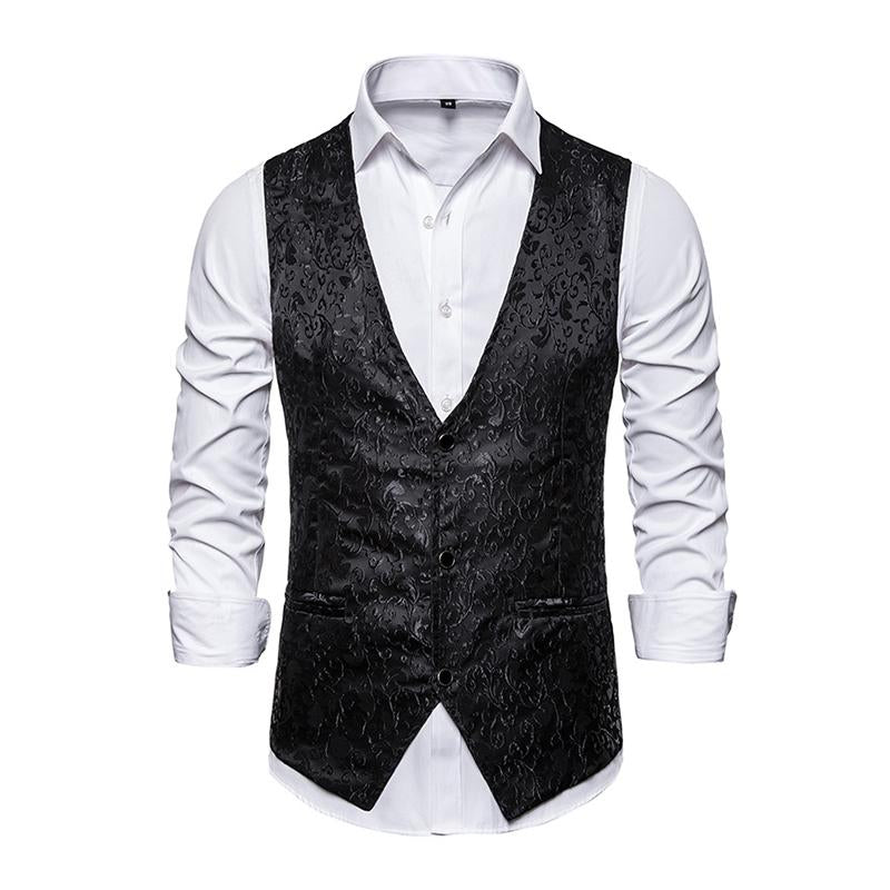gilet-vintage-jacquard-col-v