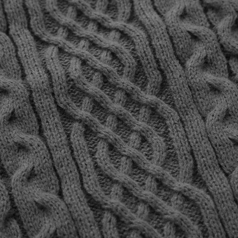 Vintage-Chic-Pullover mit Rundhalsausschnitt und Zopfmuster