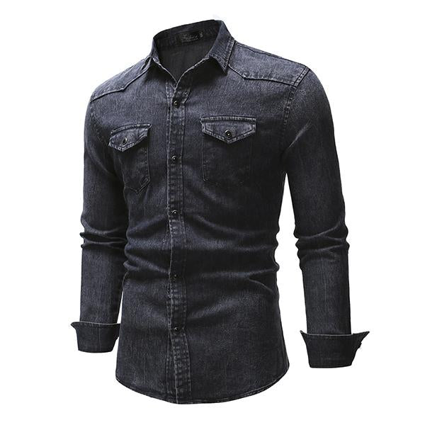 chemise-denim-slim-decontractee-homme