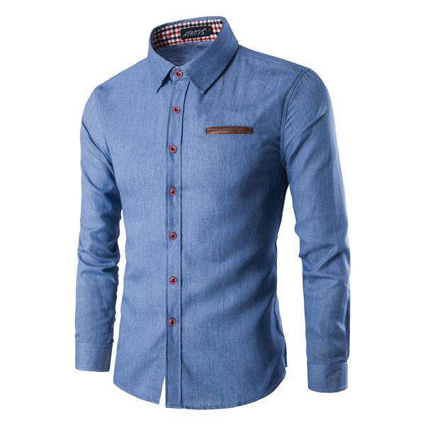 chemise-denim-poche-homme-vintage