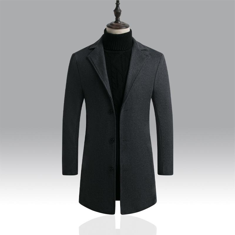 manteau-decontracte-uni-revers-crantes-vintage