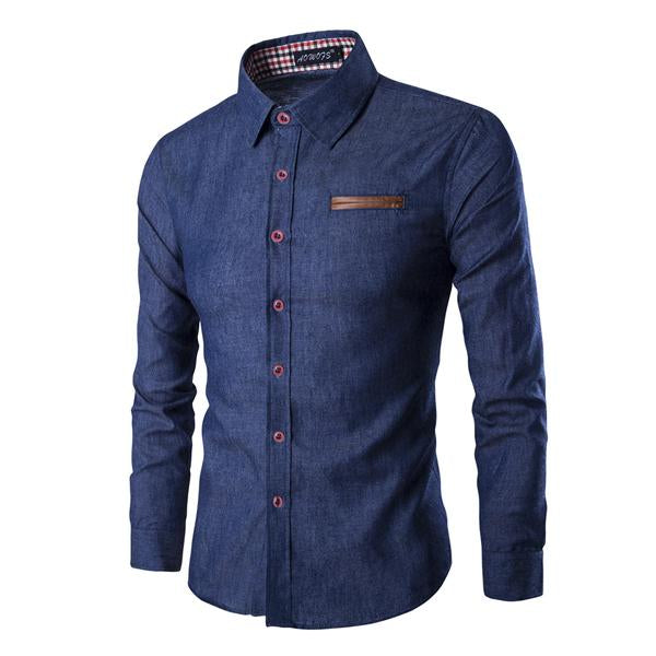 chemise-denim-poche-homme-vintage