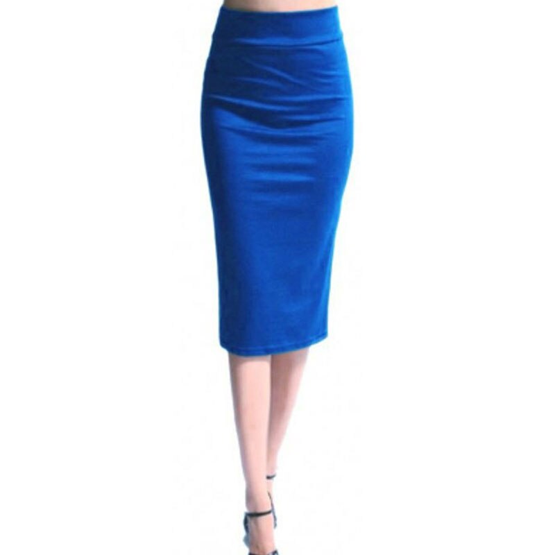     jupe-crayon-vintage-bleu