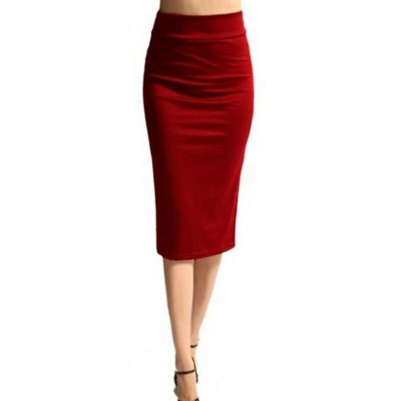     jupe-crayon-vintage-rouge