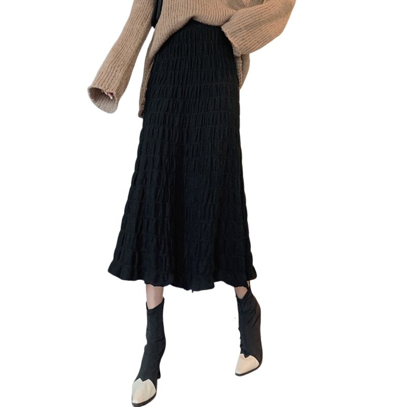 jupe-longue-noire-hiver-vintage