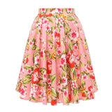 jupe-annee-80-rose-floral