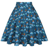 jupe-annee-80-evasee-bleue-a-motif