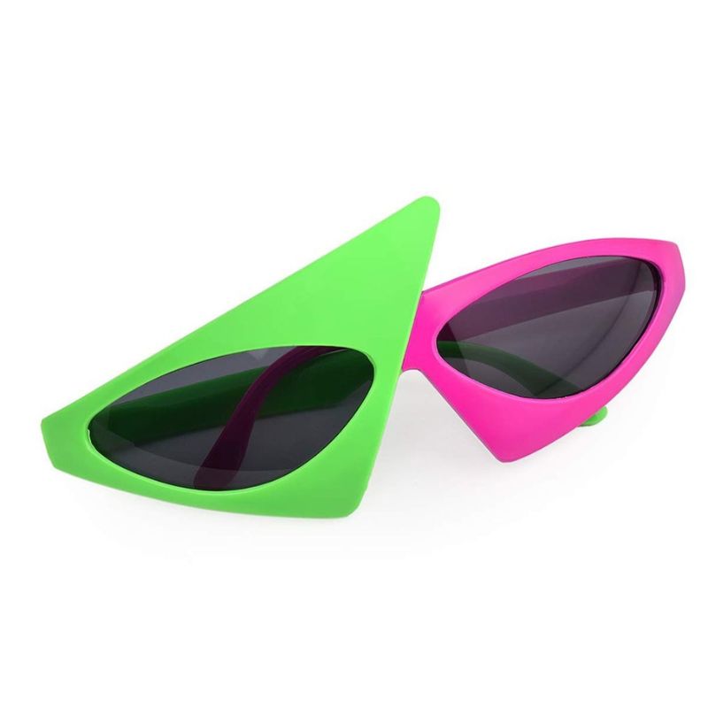 Brille Jahr 80 Grün und Rosa