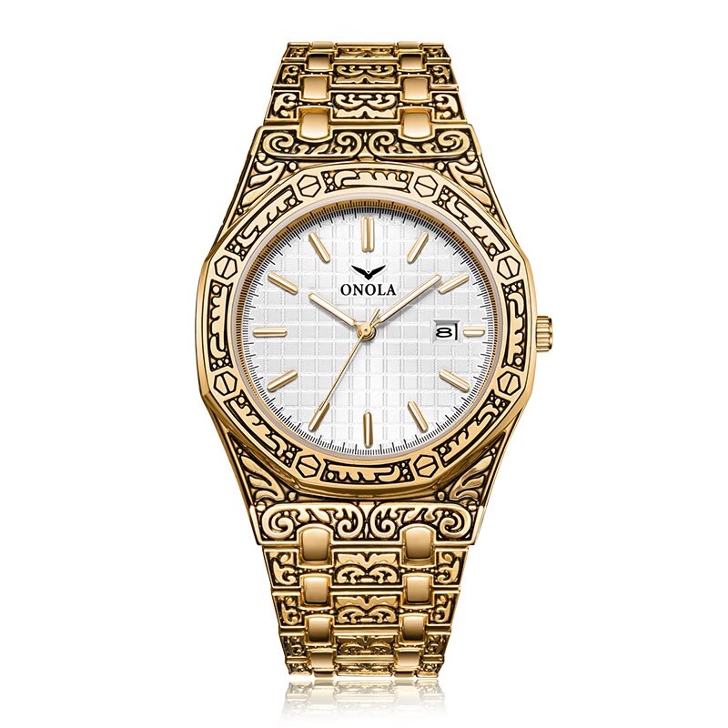    montre-style-vintage-homme-or-blanc