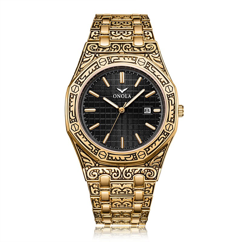    montre-style-vintage-homme-or-noir
