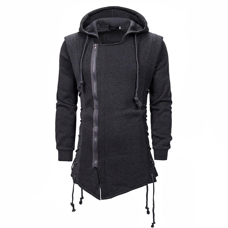 Vintage-Kapuzenpullover mit seitlicher Schnürung