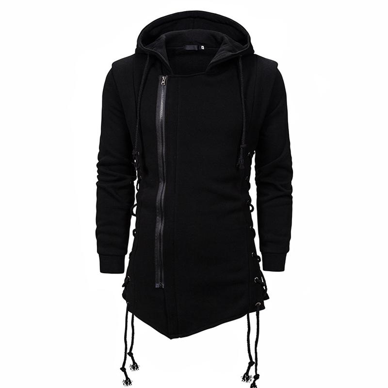 Vintage-Kapuzenpullover mit seitlicher Schnürung