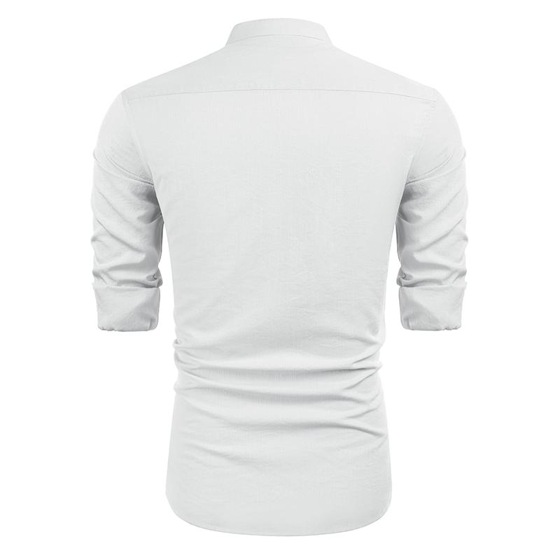 chemise-unie-manches-longues-vintage