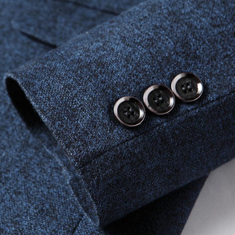 Vintage einfarbiger Revers-Blazer 