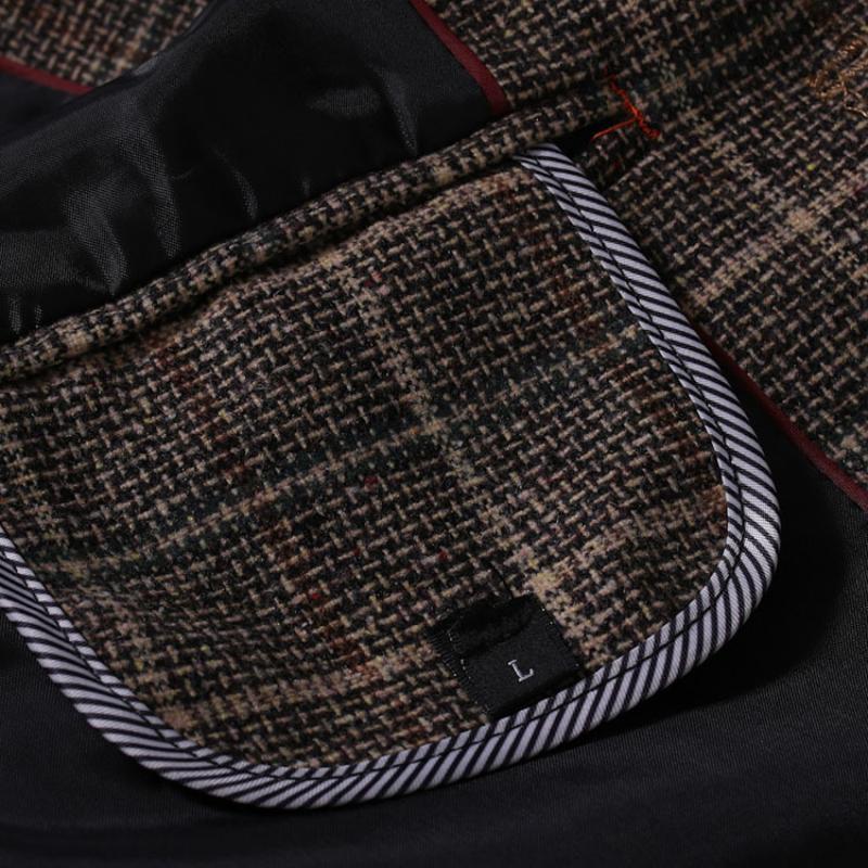 Herren-Blazer im Vintage-Stil mit Karomuster und zwei Knöpfen
