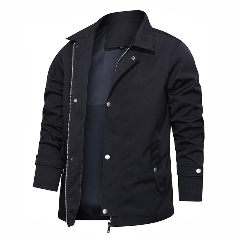 veste-vintage-couleur-unie-revers-simples-hommes