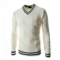 Vintage-Tennis-Pullover für Herren mit V-Ausschnitt