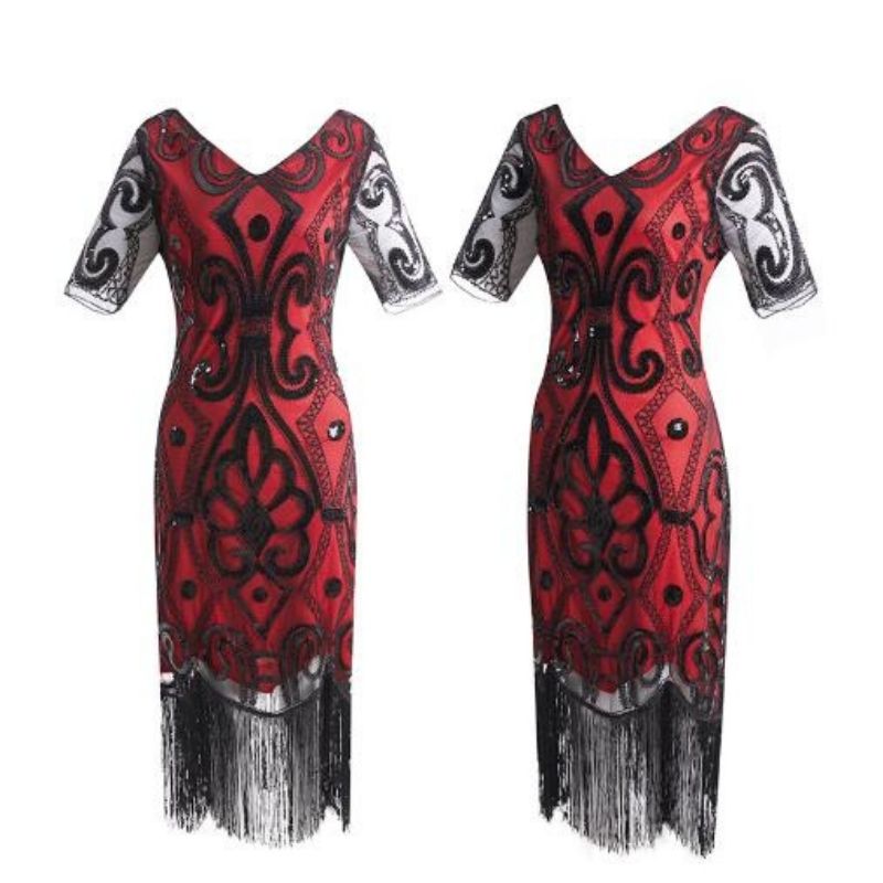 robe-charleston-a-manches-femme-grande-taille