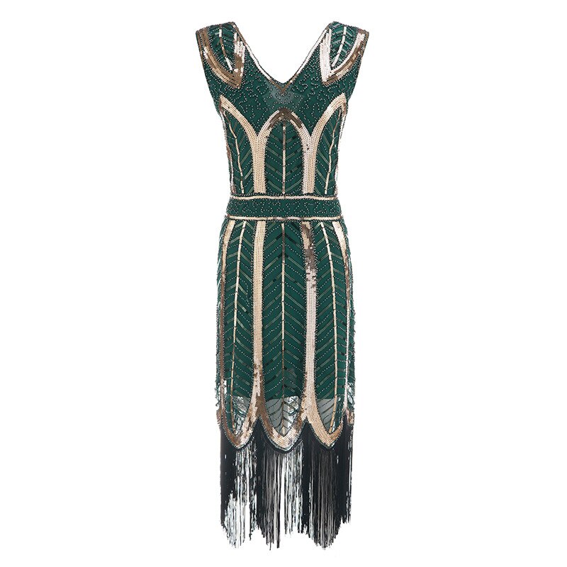 robe-charleston-grande-taille-pas-cher-verte