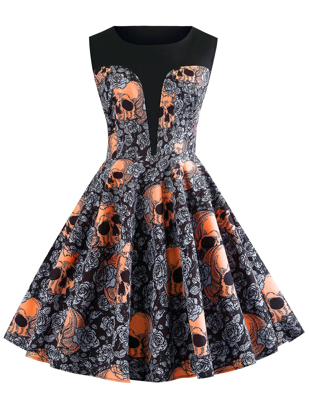 robe-rockabilly-tete-de-mort