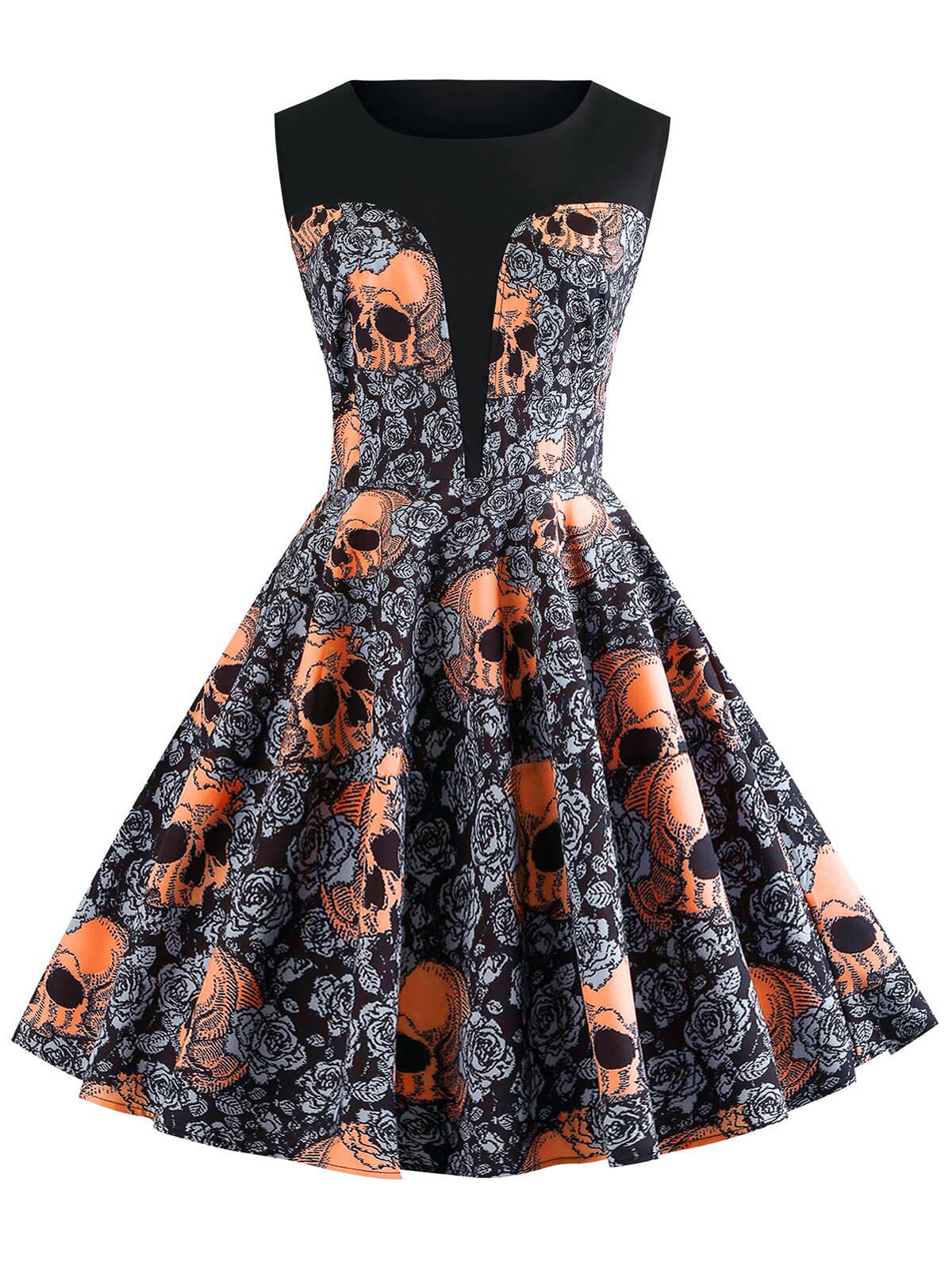 robe-rockabilly-tete-de-mort