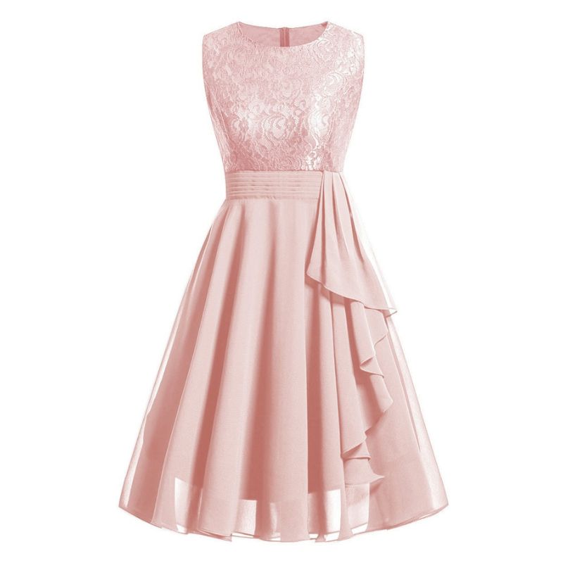 robe-soiree-vintage-annee-50-rose