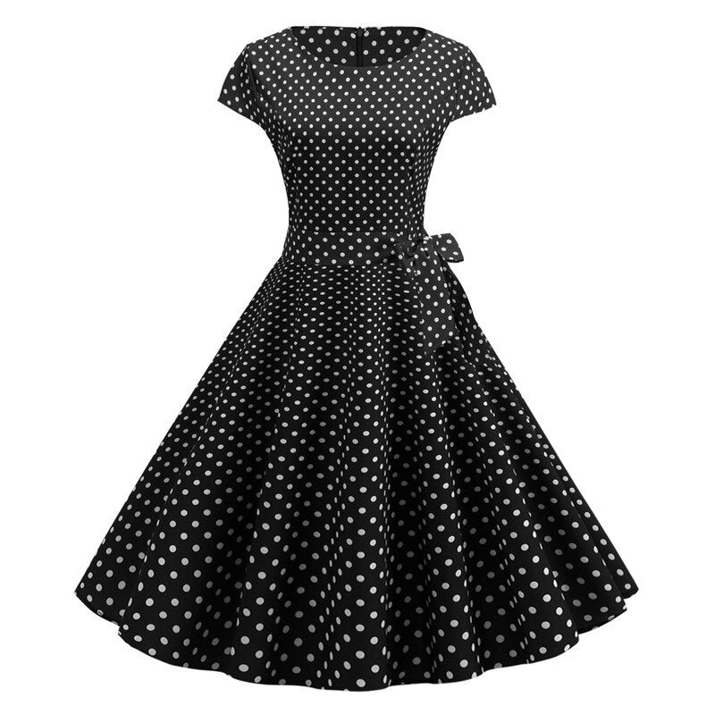     robe-vintage-annee-50-60-noir